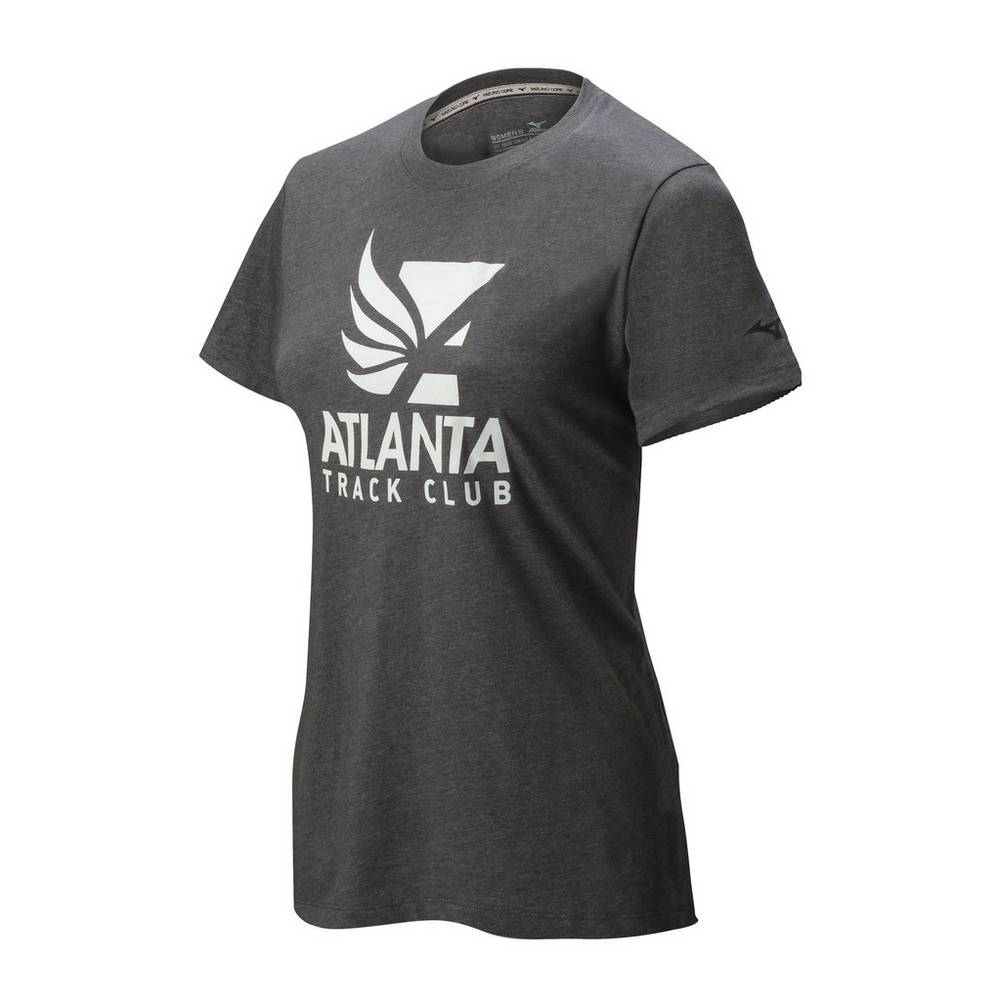 Womens Mizuno Atlanta Track Club 50/50 Running T-Shirts Grey Philippines (XDMHNL259)